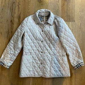 Vintage Burberry Beige Quilted Jacket Sz Small